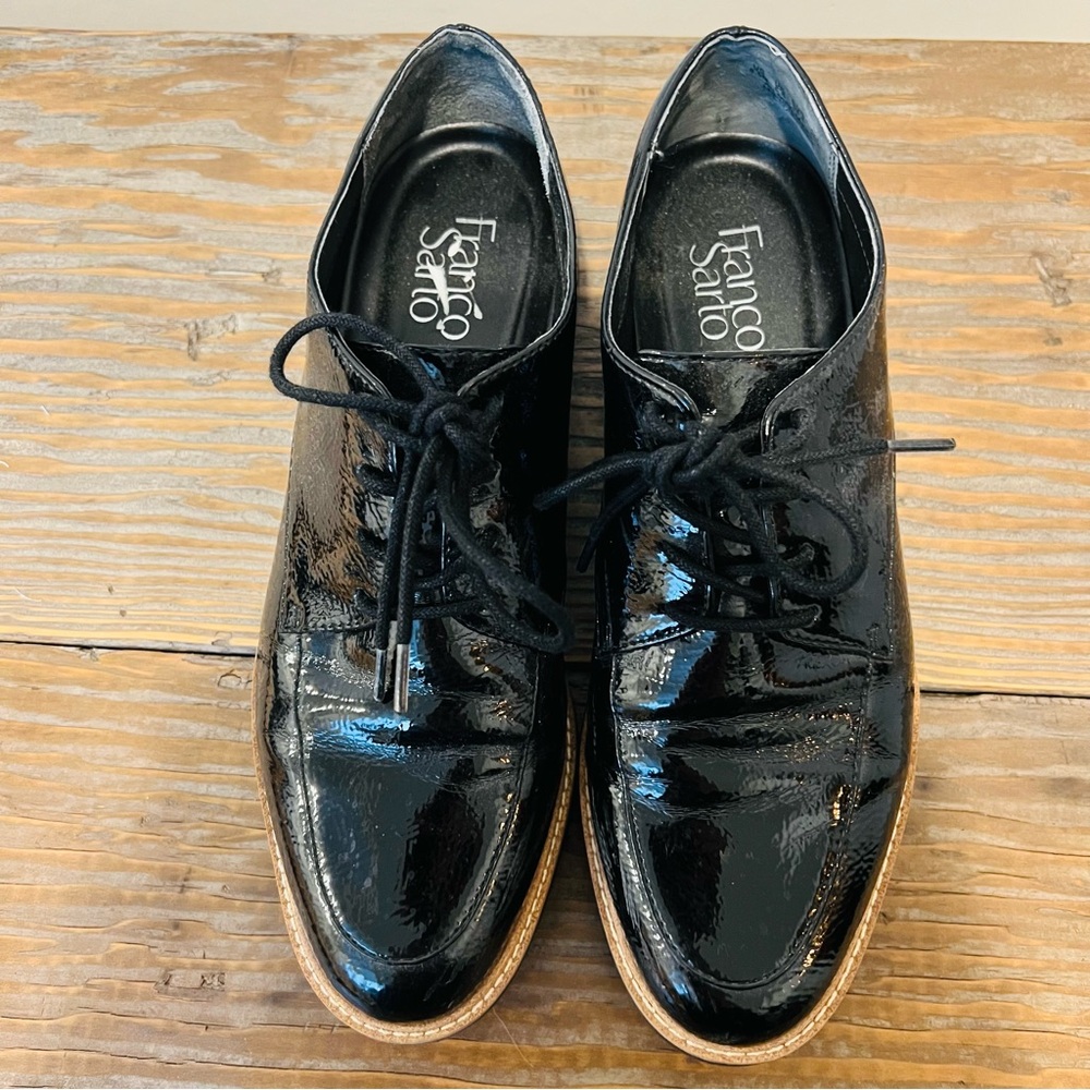 Black Patent Leather Women's Loafers - Picture 3 of 7